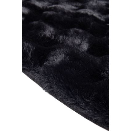Στρογγυλό χαλί RABBIT BUBBLE 160 cm, μαύρο