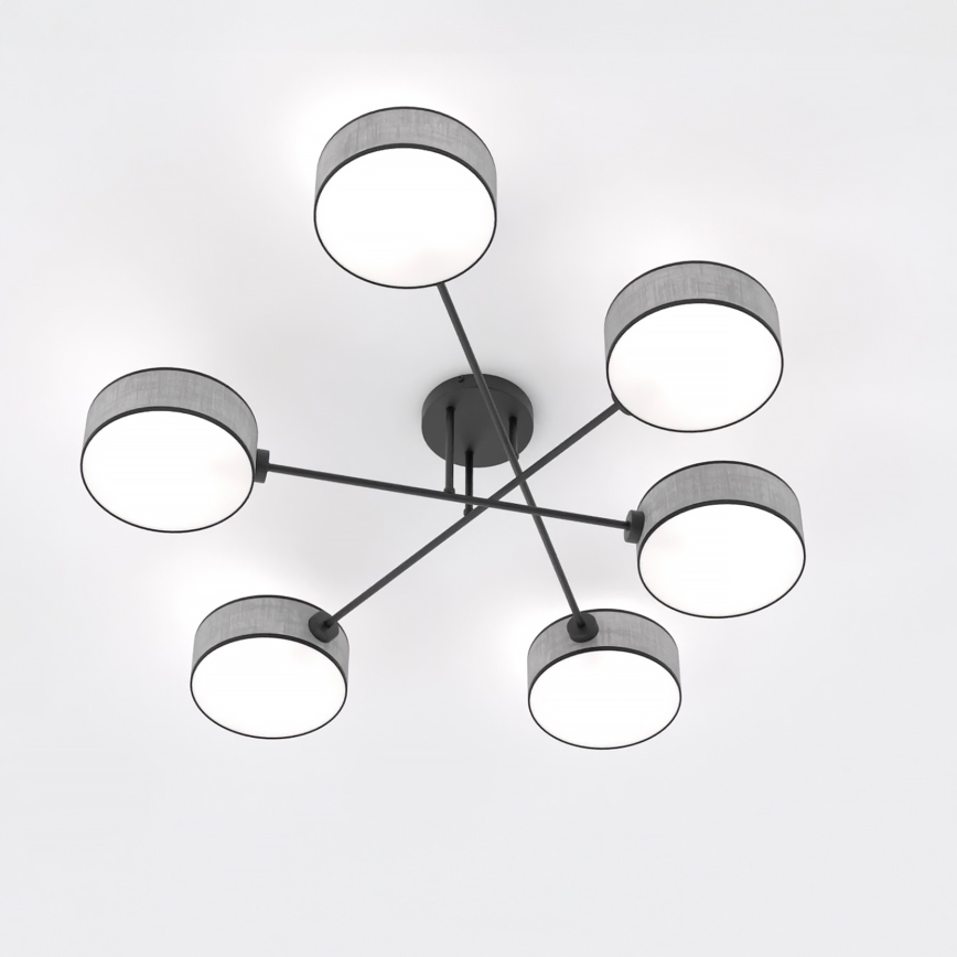 Στερεωμένο φωτιστικό οροφής MAGA 6xE14/10W/230V, γκρι