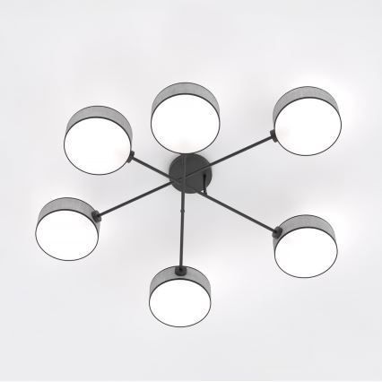 Στερεωμένο φωτιστικό οροφής MAGA 6xE14/10W/230V, γκρι
