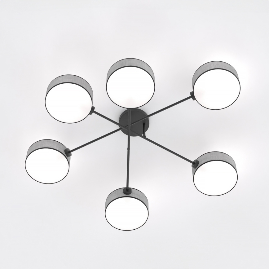 Στερεωμένο φωτιστικό οροφής MAGA 6xE14/10W/230V, γκρι