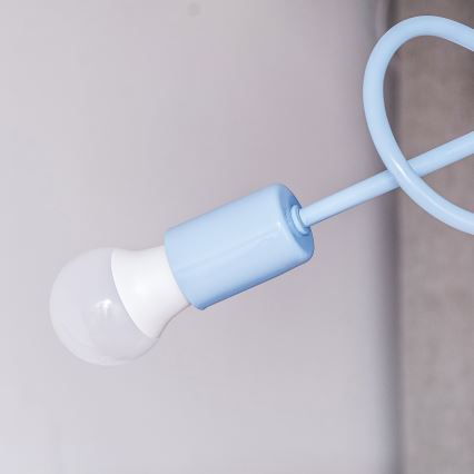 Στερεωμένο φωτιστικό οροφής OXFORD 3xE27/15W/230V μπλε