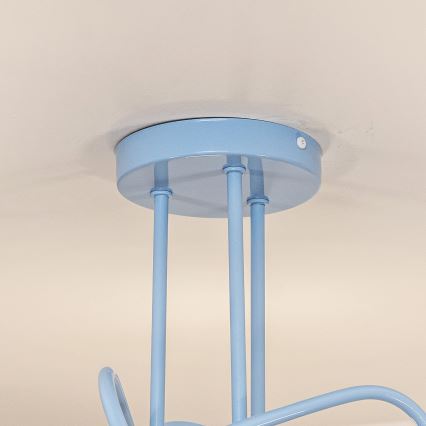 Στερεωμένο φωτιστικό οροφής OXFORD 3xE27/15W/230V μπλε