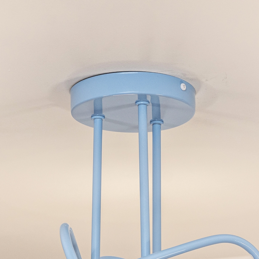 Στερεωμένο φωτιστικό οροφής OXFORD 3xE27/15W/230V μπλε