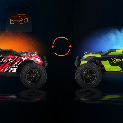 Overmax - τηλεκατευθυνόμενο RC αυτοκίνητο 2 σε 1 X-MONSTER 3.5 1700 mAh μαύρο/κόκκινο/πράσινο