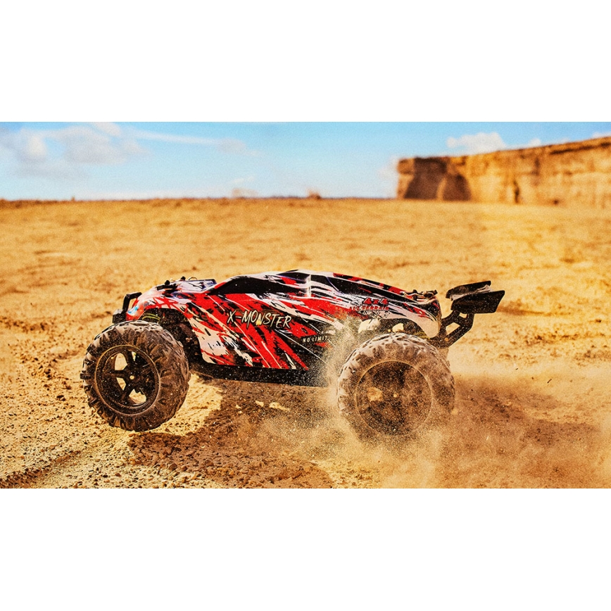 Overmax - τηλεκατευθυνόμενο RC αυτοκίνητο 2 σε 1 X-MONSTER 3.5 1700 mAh μαύρο/κόκκινο/πράσινο
