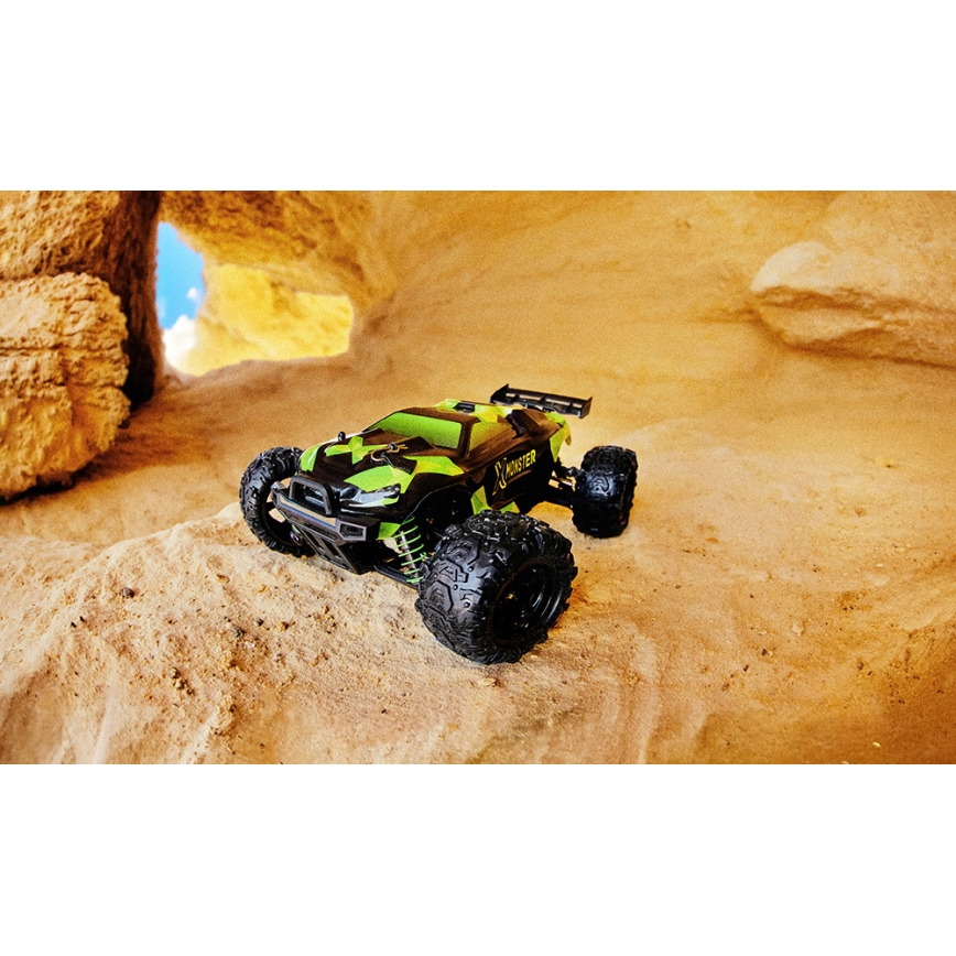 Overmax - τηλεκατευθυνόμενο RC αυτοκίνητο 2 σε 1 X-MONSTER 3.5 1700 mAh μαύρο/κόκκινο/πράσινο