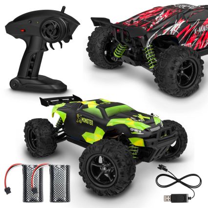 Overmax - τηλεκατευθυνόμενο RC αυτοκίνητο 2 σε 1 X-MONSTER 3.5 1700 mAh μαύρο/κόκκινο/πράσινο