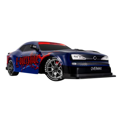Overmax - RC drift αυτοκίνητο με τηλεχειριστήριο 2 σε 1 X-OVERSLIDE 1000 mAh μαύρο/πράσινο/μπλε/κόκκινο