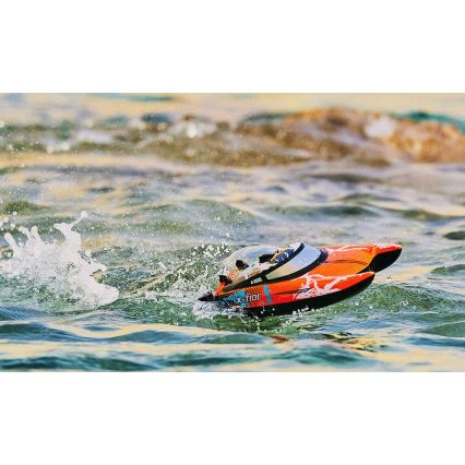 Overmax - τηλεκατευθυνόμενο σκάφος RC X-TIDE 2400 mAh μαύρο/πορτοκαλί