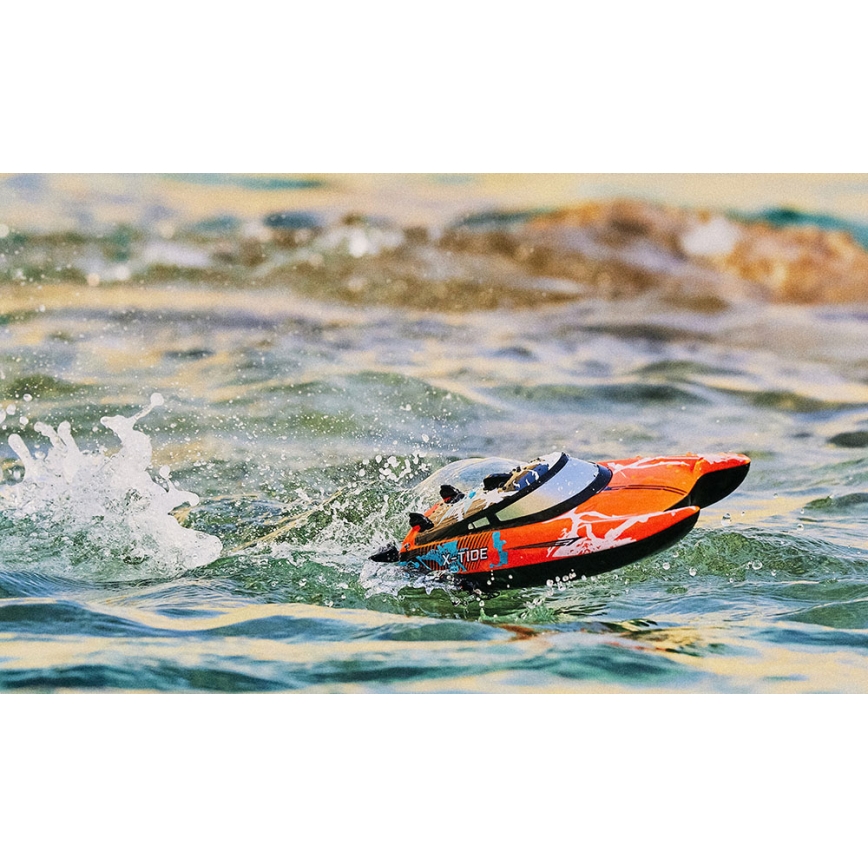 Overmax - τηλεκατευθυνόμενο σκάφος RC X-TIDE 2400 mAh μαύρο/πορτοκαλί