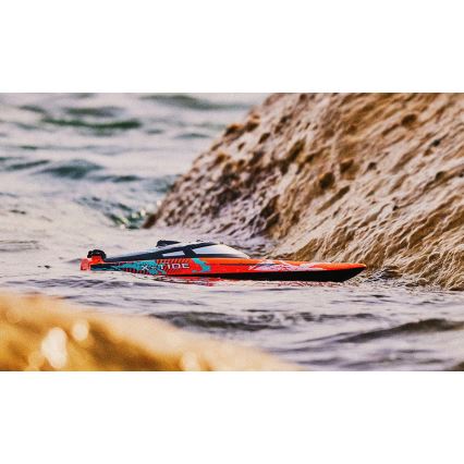 Overmax - τηλεκατευθυνόμενο σκάφος RC X-TIDE 2400 mAh μαύρο/πορτοκαλί