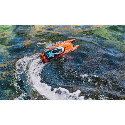 Overmax - τηλεκατευθυνόμενο σκάφος RC X-TIDE 2400 mAh μαύρο/πορτοκαλί