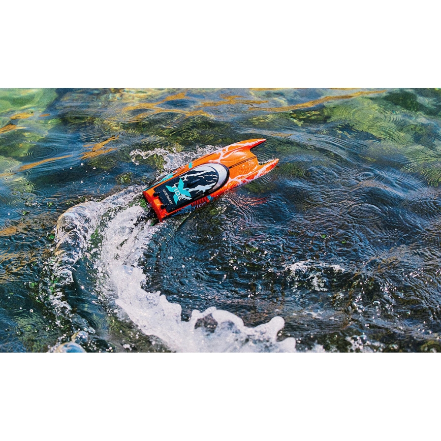 Overmax - τηλεκατευθυνόμενο σκάφος RC X-TIDE 2400 mAh μαύρο/πορτοκαλί