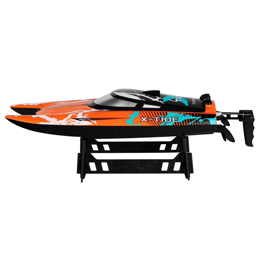 Overmax - τηλεκατευθυνόμενο σκάφος RC X-TIDE 2400 mAh μαύρο/πορτοκαλί