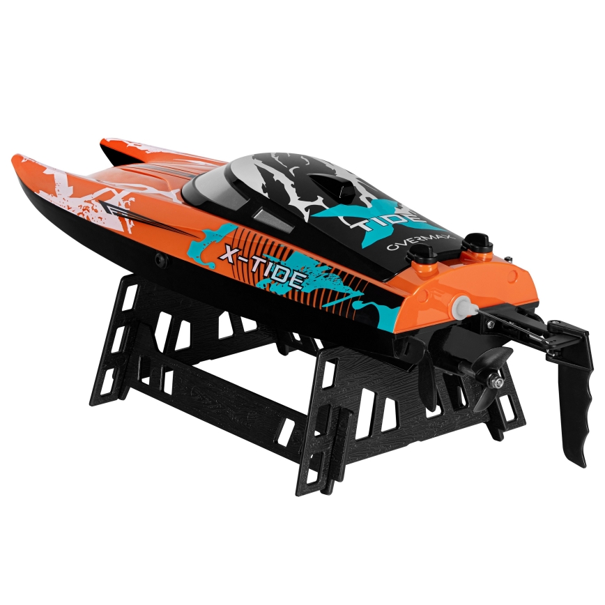 Overmax - τηλεκατευθυνόμενο σκάφος RC X-TIDE 2400 mAh μαύρο/πορτοκαλί