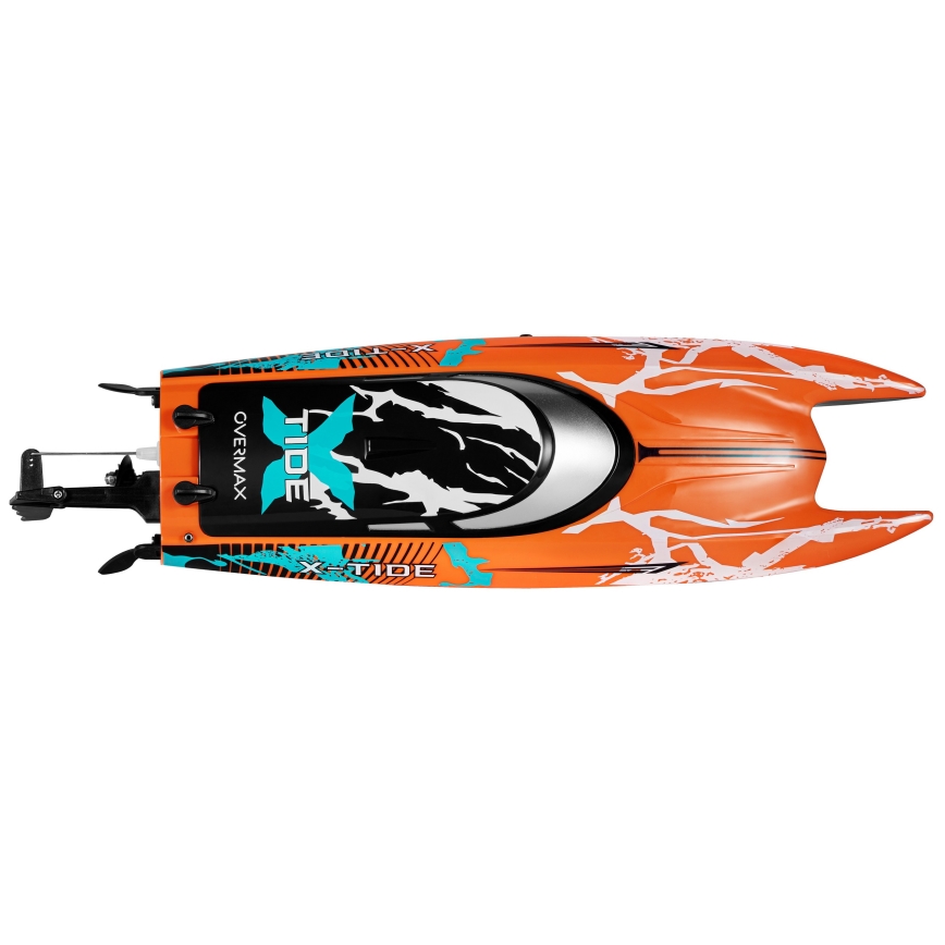 Overmax - τηλεκατευθυνόμενο σκάφος RC X-TIDE 2400 mAh μαύρο/πορτοκαλί