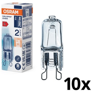 Σετ 10 λαμπτήρων φούρνου HALOPIN G9/25W/230V 2700K - Osram