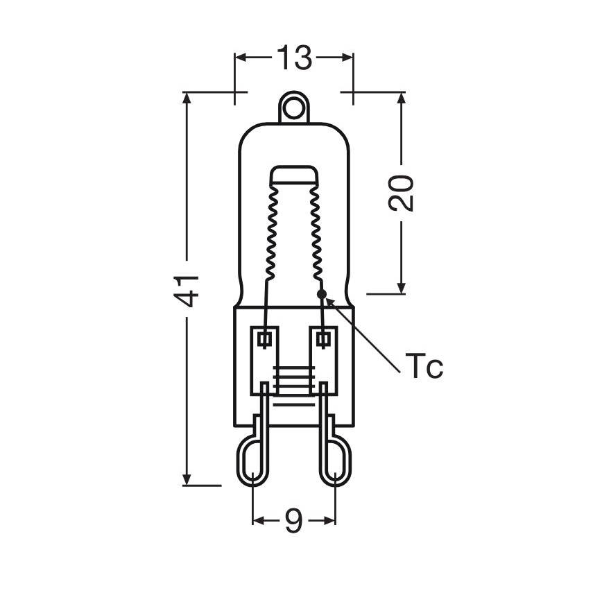 Σετ 10 λαμπτήρων φούρνου HALOPIN G9/25W/230V 2700K - Osram