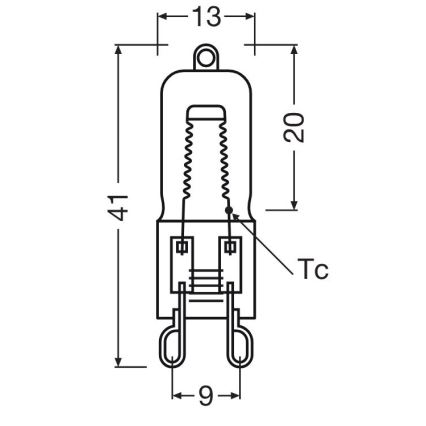 Σετ 10 λαμπτήρων φούρνου HALOPIN G9/40W/230V 2700K - Osram