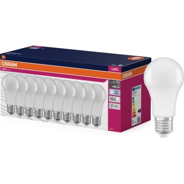 Σετ 10x LED λαμπτήρων CLASSIC A75 E27/10W/230V 4000K - Osram