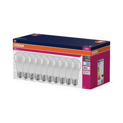 Σετ 10x LED λαμπτήρων CLASSIC A75 E27/10W/230V 4000K - Osram
