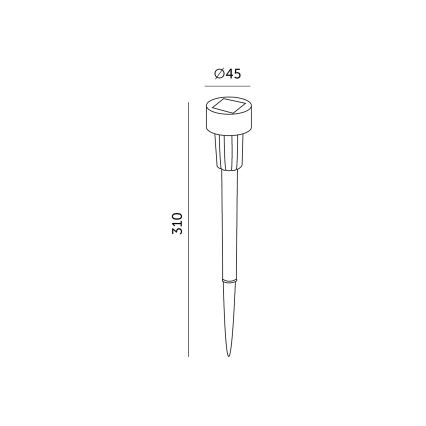 ΣΕΤ 10x Ηλιακός LED Φωτισμός LED/0,06W/1,2V 6000K IP44 40 mAh
