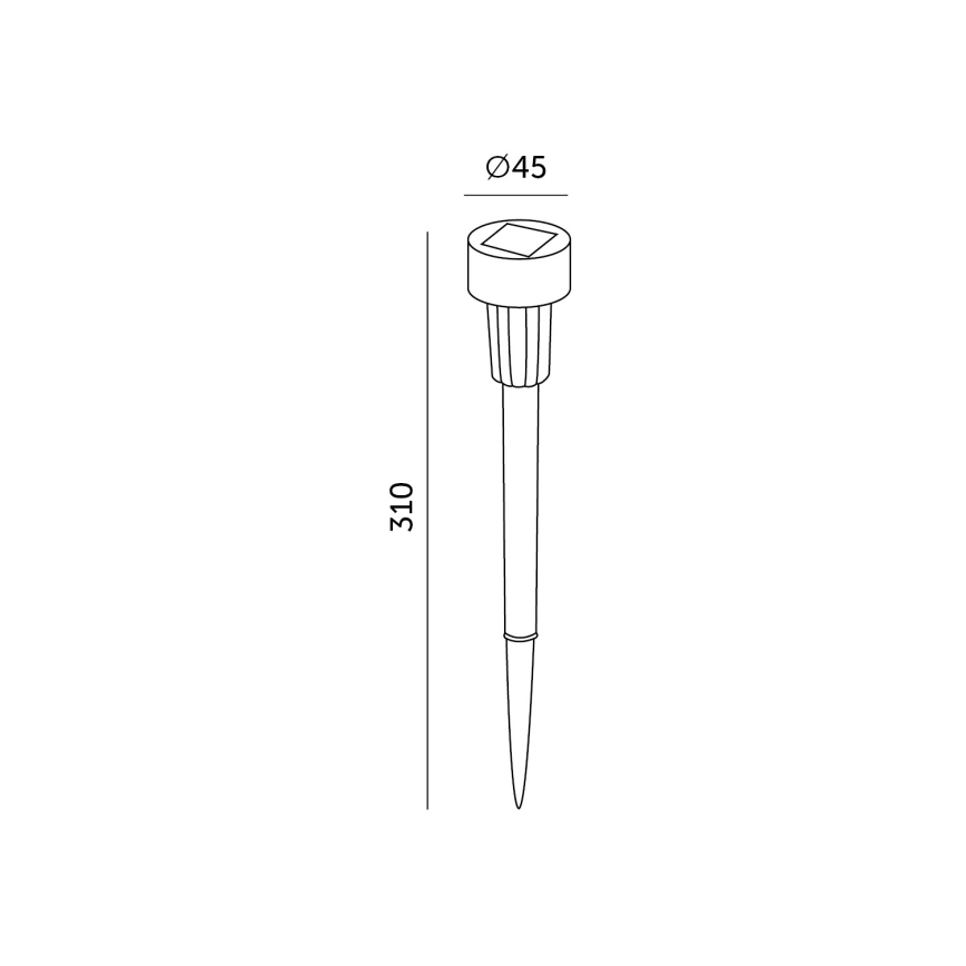 ΣΕΤ 10x Ηλιακός LED Φωτισμός LED/0,06W/1,2V 6000K IP44 40 mAh
