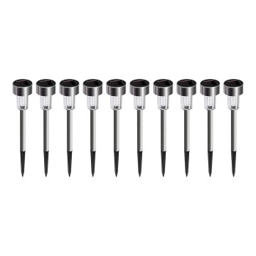 ΣΕΤ 10x Ηλιακός LED Φωτισμός LED/0,06W/1,2V 6000K IP44 40 mAh