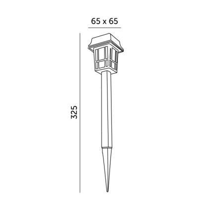 ΣΕΤ 12x LED Ηλιακό Φωτιστικό LED/0,06W/1,2V 1xAA 6500K IP44 100 mAh
