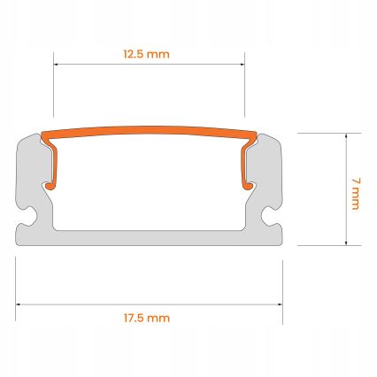 Seτ 1x ταινία LED MYLIVING LIGHTSTRIP LED/22W/230V 5 m + 5x εντοιχιζόμενο προφίλ 1 m ασημί/λευκό