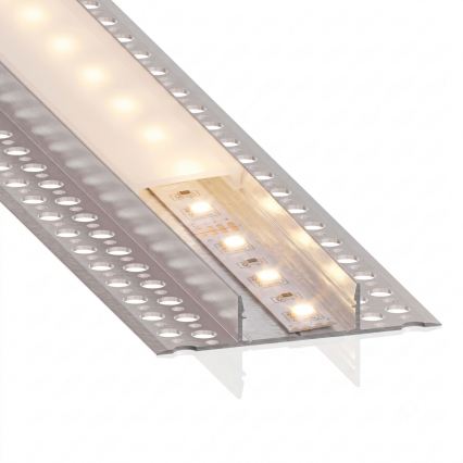 Σετ 1x LED ταινία MYLIVING LIGHTSTRIP LED/22W/230V 5 m + 5x εντοιχιζόμενα προφίλ 1 m ασημί/λευκό