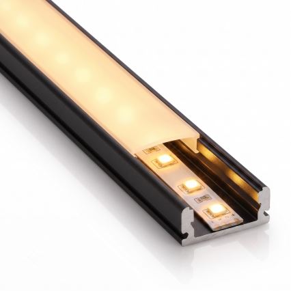 Σετ 1x LED ταινία MYLIVING LIGHTSTRIP LED/22W/230V 5 m + 5x προφίλ εντοιχισμού 1 m μαύρο/λευκό