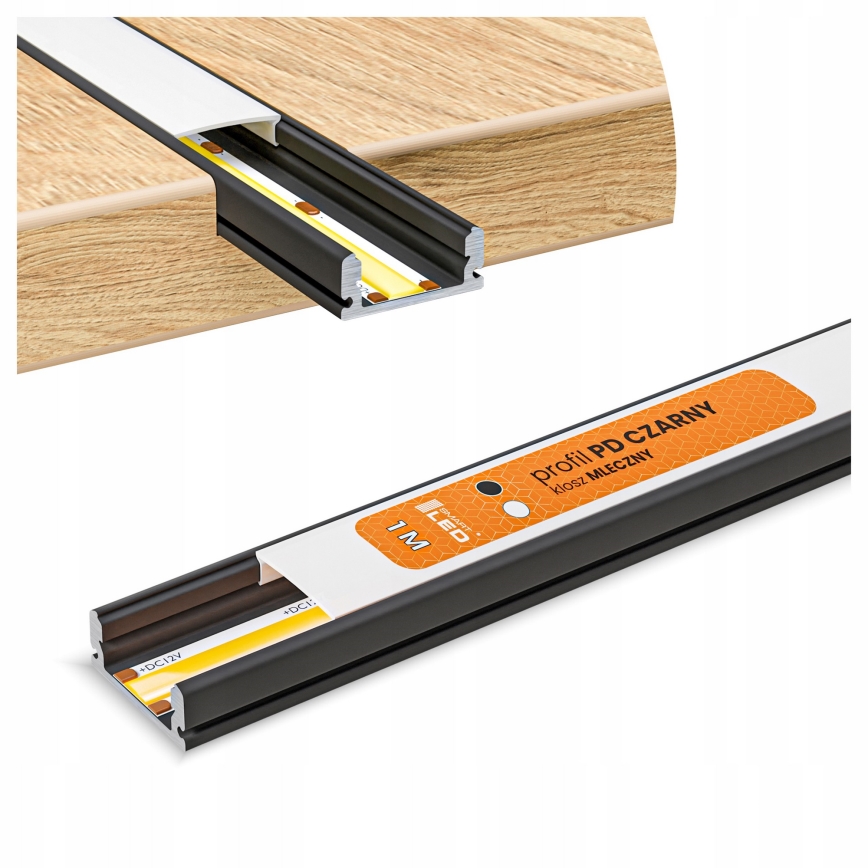 Σετ 1x LED ταινία MYLIVING LIGHTSTRIP LED/22W/230V 5 m + 5x προφίλ εντοιχισμού 1 m μαύρο/λευκό