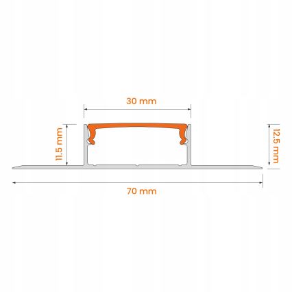 Σετ 1x LED ταινία με αισθητήρα κίνησης FLEX LED/3,6W/4xAA 2 m + 2x εντοιχισμένα προφίλ 1 m ασημί/λευκό