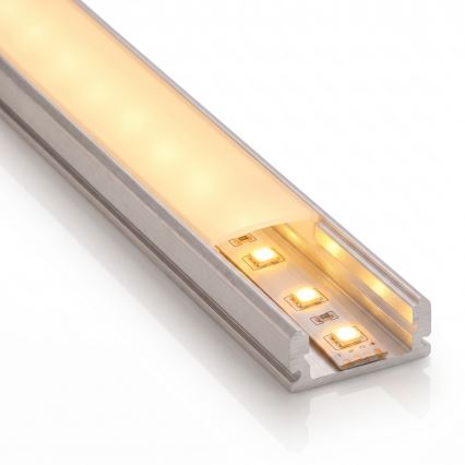 ΣΕΤ 1x LED ταινία με αισθητήρα κίνησης FLEX LED/3,6W/4xAA 2 m + 2x εντοιχιζόμενο προφίλ 1 m ασημί/λευκό