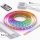 Σετ 1x ρυθμιζόμενη ταινία LED RGBW DIGITAL LED/16,5W/230V 5 m + 5x εντοιχιζόμενο προφίλ 1 m ασημί/λευκό + τηλεχειριστήριο