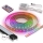 Σετ 1x RGBW LED ρυθμιζόμενη ταινία DIGITAL LED/16,5W/230V 5 m + 5x εντοιχιζόμενο προφίλ 1 m μαύρο/λευκό + τηλεχειριστήριο