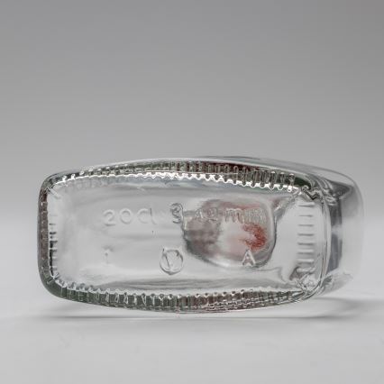 Σετ 1x γυάλινο μπουκάλι και 2x σφηνοπότηρα διάφανα με μοτίβο δαμάσκηνου