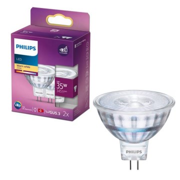 Σετ 2 LED λαμπτήρες Philips GU5,3/MR16/5W/12V 2700K