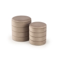 Σετ 2 σκαμπό PAX Ø 33/40 εκ., χρώμα taupe
