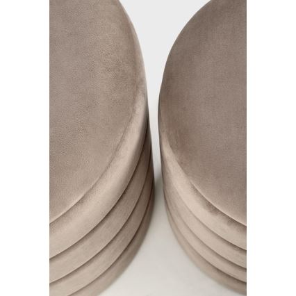 Σετ 2 σκαμπό PAX Ø 33/40 εκ., χρώμα taupe