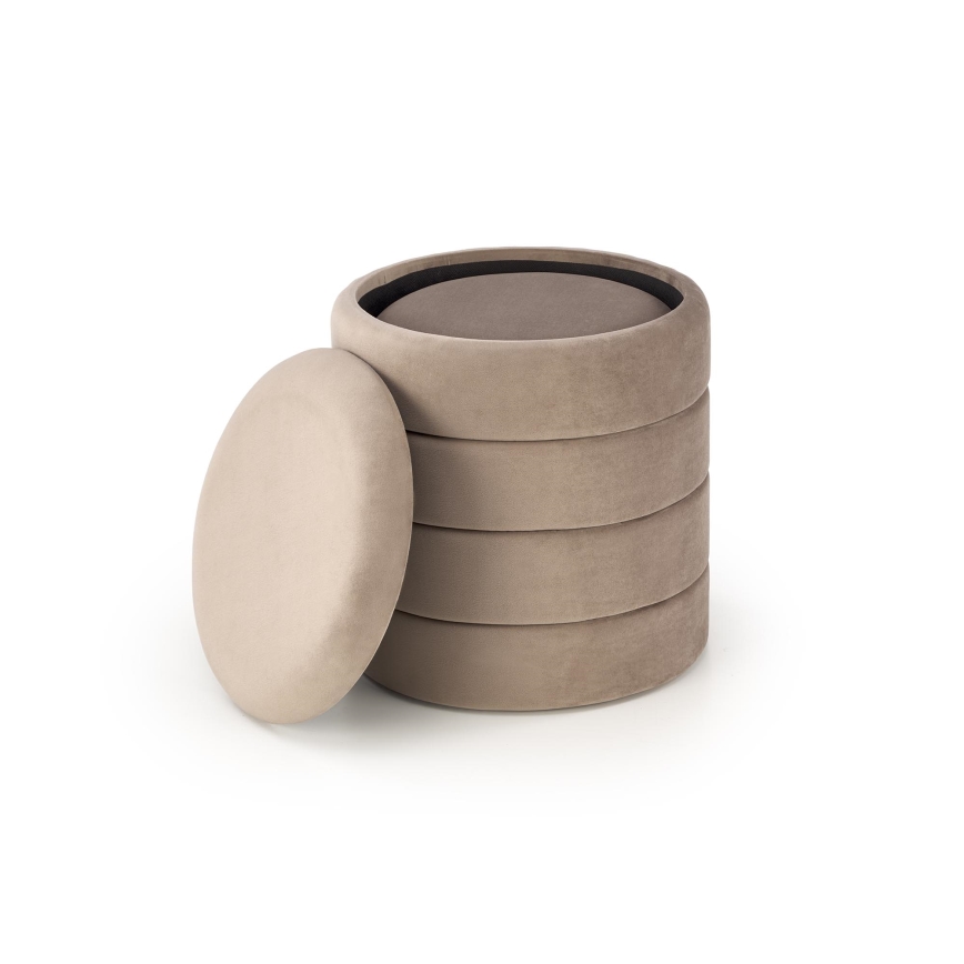 Σετ 2 σκαμπό PAX Ø 33/40 εκ., χρώμα taupe