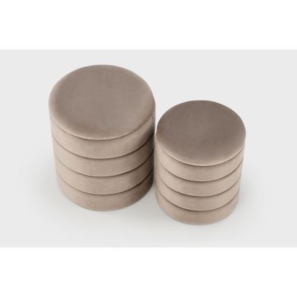 Σετ 2 σκαμπό PAX Ø 33/40 εκ., χρώμα taupe