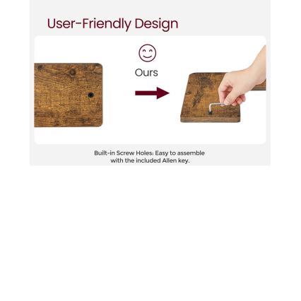 Σετ 2 ραφιών τοίχου SHELFY, καφέ/μαύρο