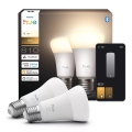 Σετ 2 ρυθμιζόμενων LED λαμπτήρων Philips Hue WHITE E27/7W/230V 2700K