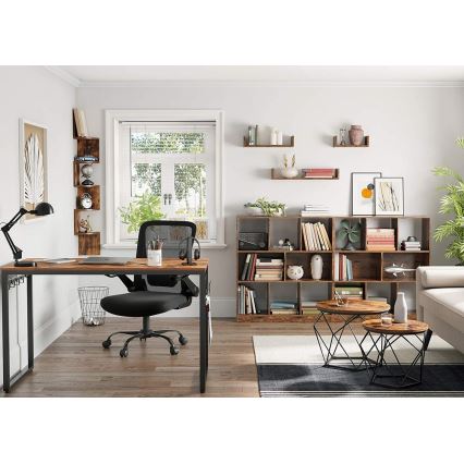 Σετ 2 τραπεζάκια σαλονιού TALIA, καφέ/μαύρο