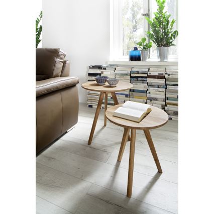 Σετ 2 τραπεζάκια σαλονιού VEYLOR σε δρυς
