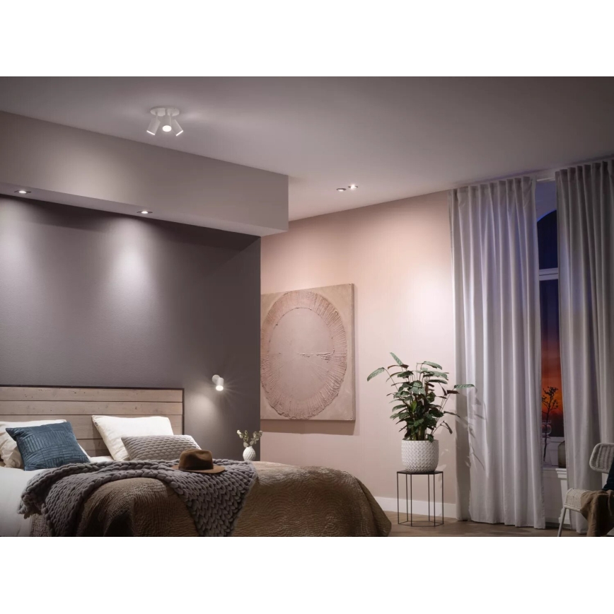Σετ 2x ρυθμιζόμενες LED λάμπες Philips Hue WHITE AMBIANCE GU10/4,2W/230V 2200-6500K + χειριστήριο dimmer