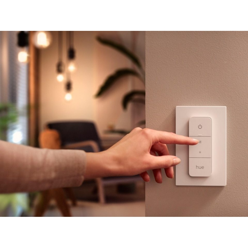 Σετ 2x ρυθμιζόμενες LED λάμπες Philips Hue WHITE AMBIANCE GU10/4,2W/230V 2200-6500K + χειριστήριο dimmer