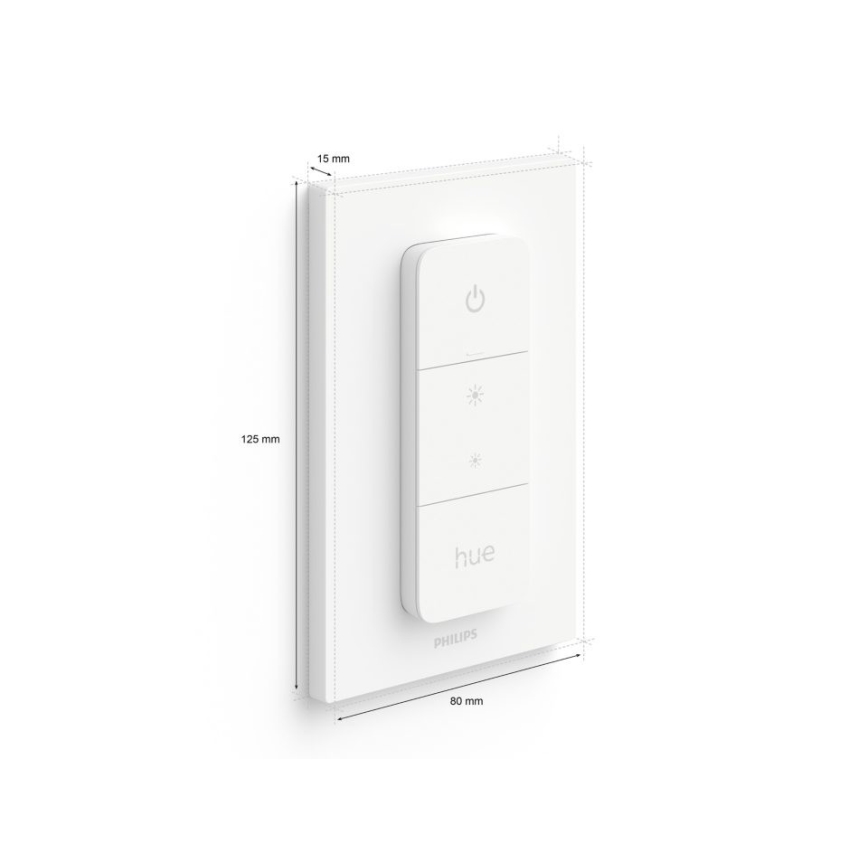 Σετ 2x ρυθμιζόμενες LED λάμπες Philips Hue WHITE AMBIANCE GU10/4,2W/230V 2200-6500K + χειριστήριο dimmer